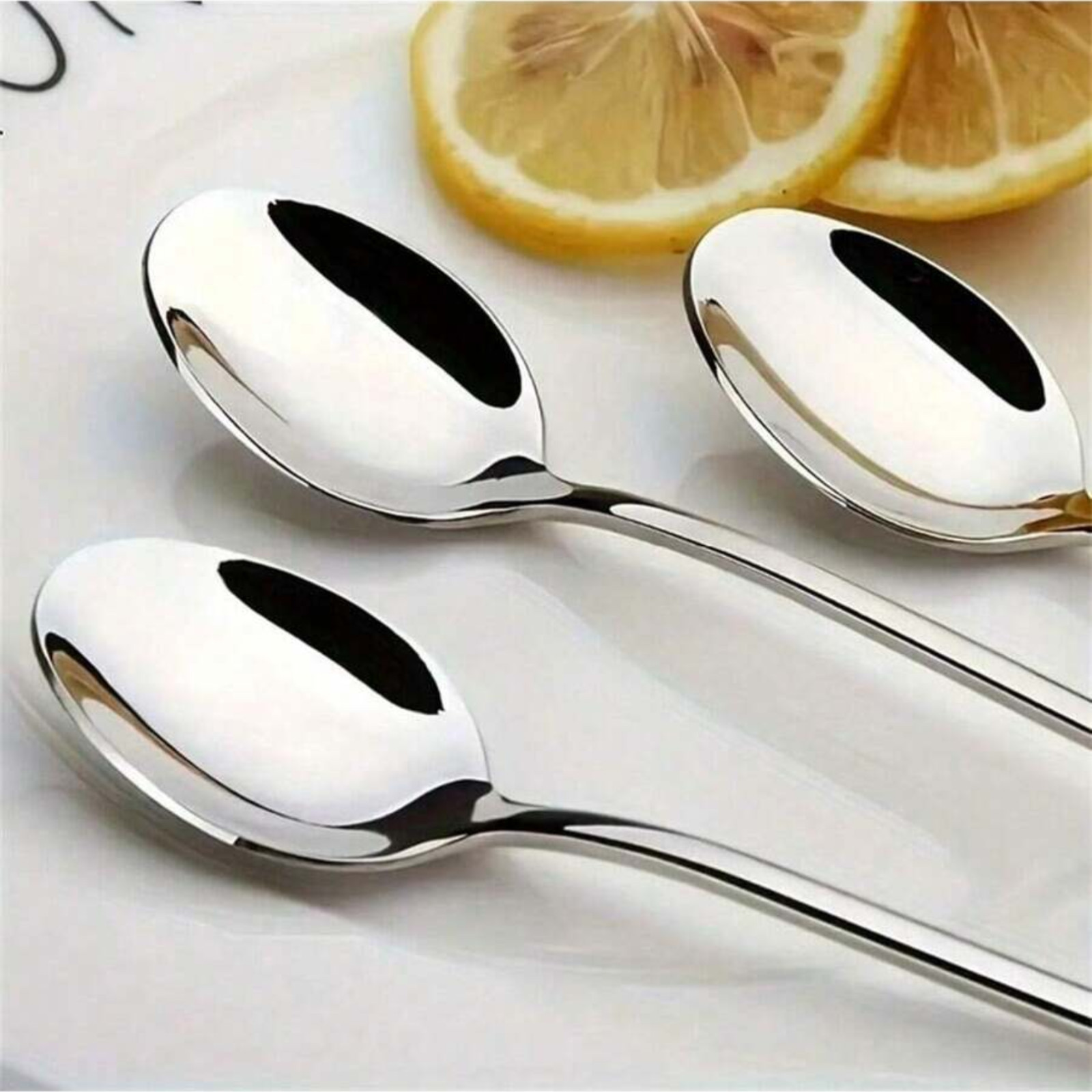 4/8pcs 7.5" Stainless Steel Mixing Spoons Long Handle Iced Tea & Ice Cream Spoon
