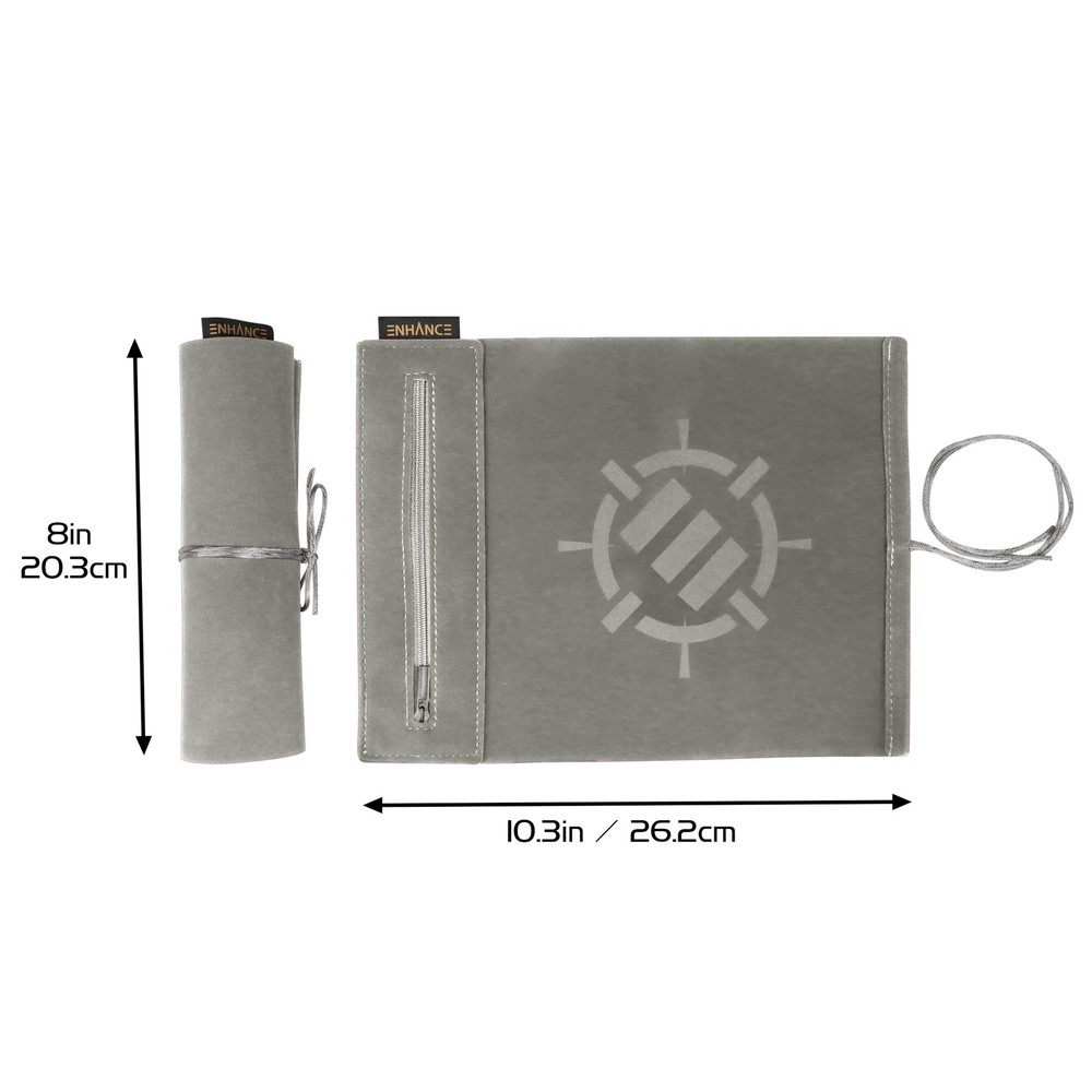 ENHANCE Roll on a Scroll™ Dice Rolling Mat & 12pc 6 Sided Dice Set