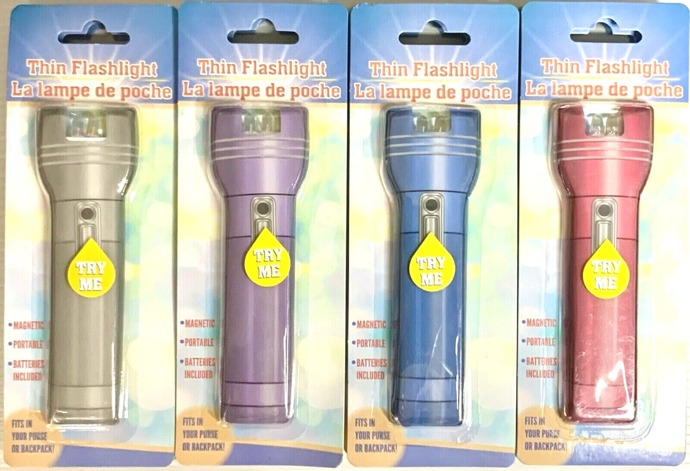 3 New THIN FLAT FLASHLIGHT USPSGA