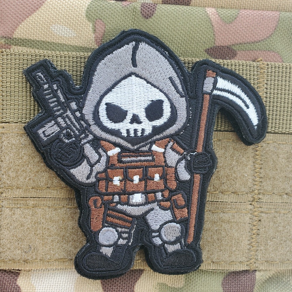 GRIM REAPER GHOST Tactical Morale Patch Hook and Loop