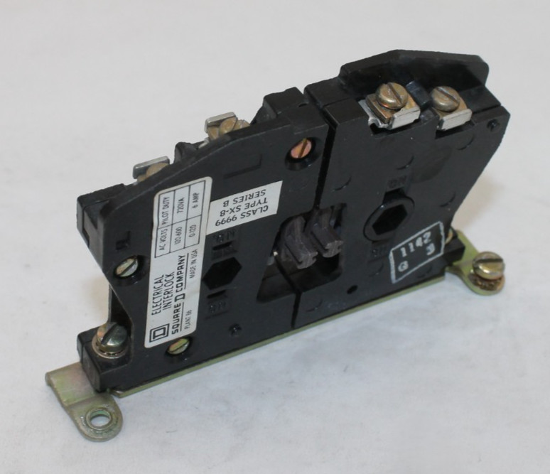 Square D Two Class 9999 Type SX-8 Electrical Interlocks with Mount