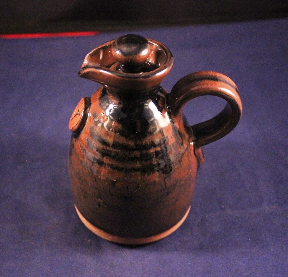 Awesome 4.5" Brown Studio Celtic Pottery Pitcher