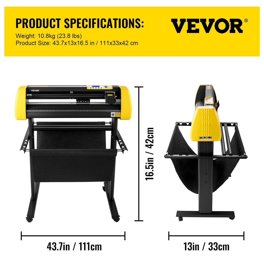 34" Vinyl Cutter Plotter 870mm Upgarded Automatic Camera Contour Cutting Machine