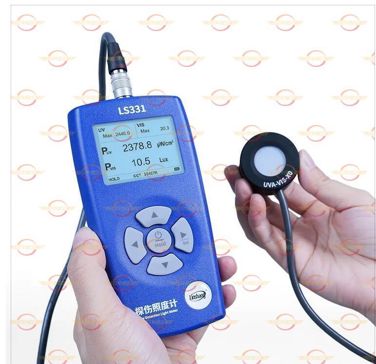 Flaw Detection Light Meter UV Power Visible Light Illuminance Lux Tester LS331