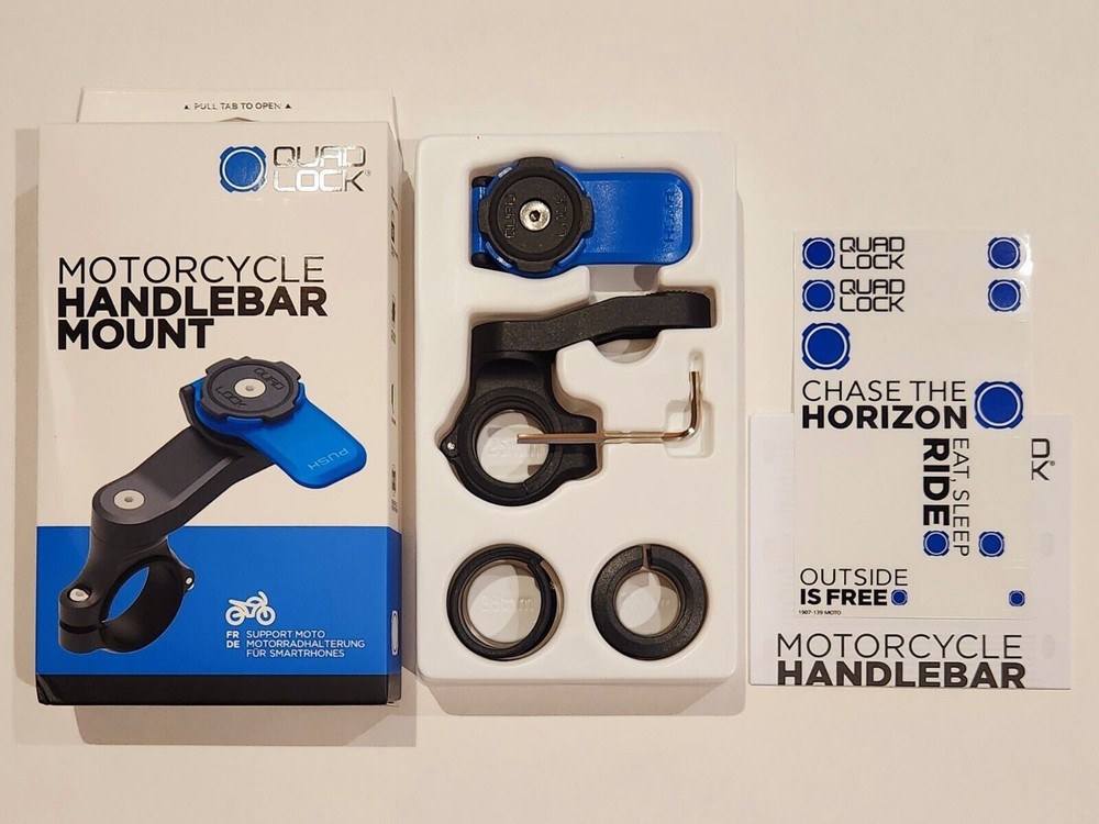 QUAD LOCK Motorcycle Handlebar Phone Mount NEW Quadlock