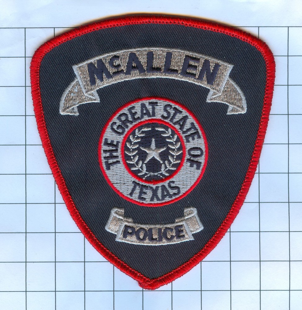 Police Patch - Texas-MCALLEN  Red/Black