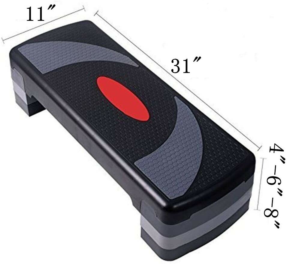 31 " Adjustable Workout Aerobic Stepper Non-Slip Surface in Exercise for Home