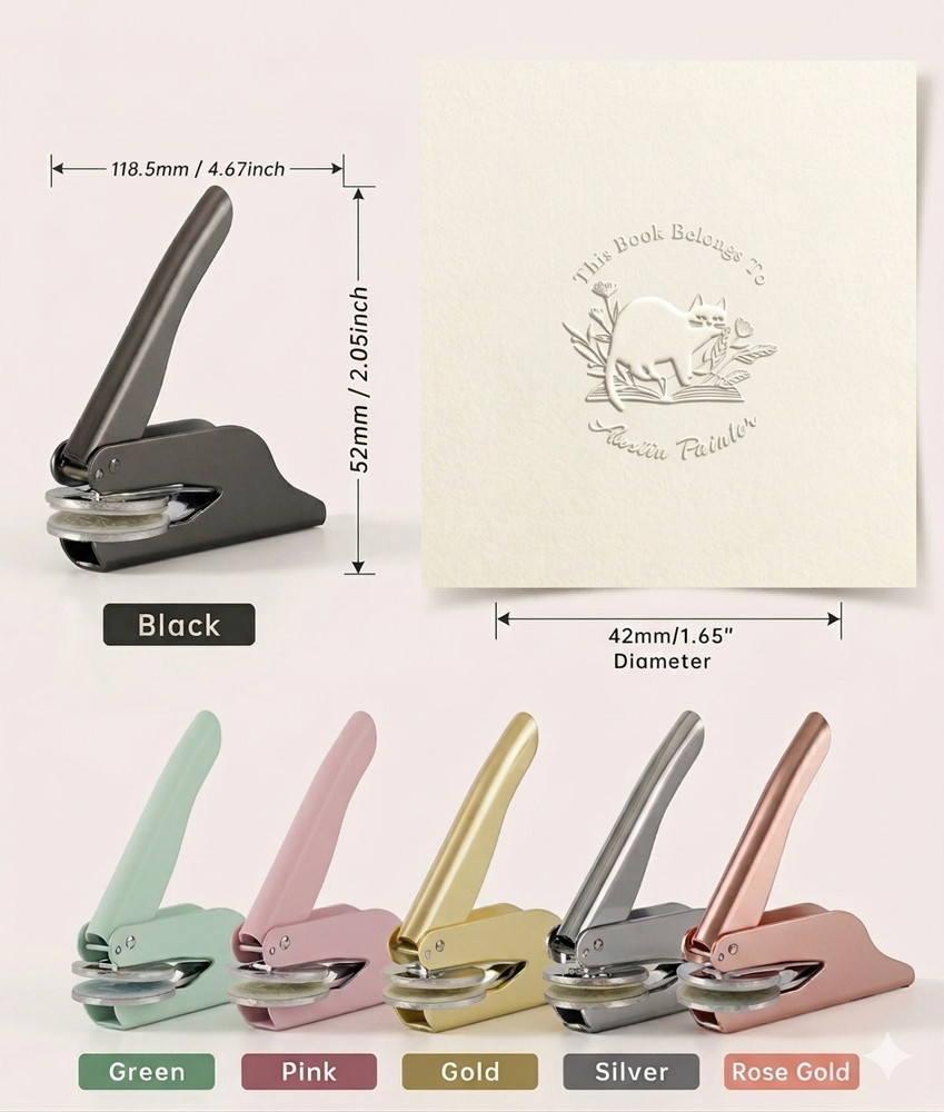 Personalized Book Embosser | Custom Library Embosser | Personal Library Embosser