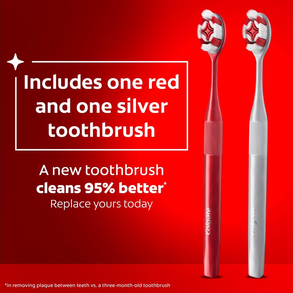 Colgate Optic White Soft Toothbrush for Adults, 2 Pack