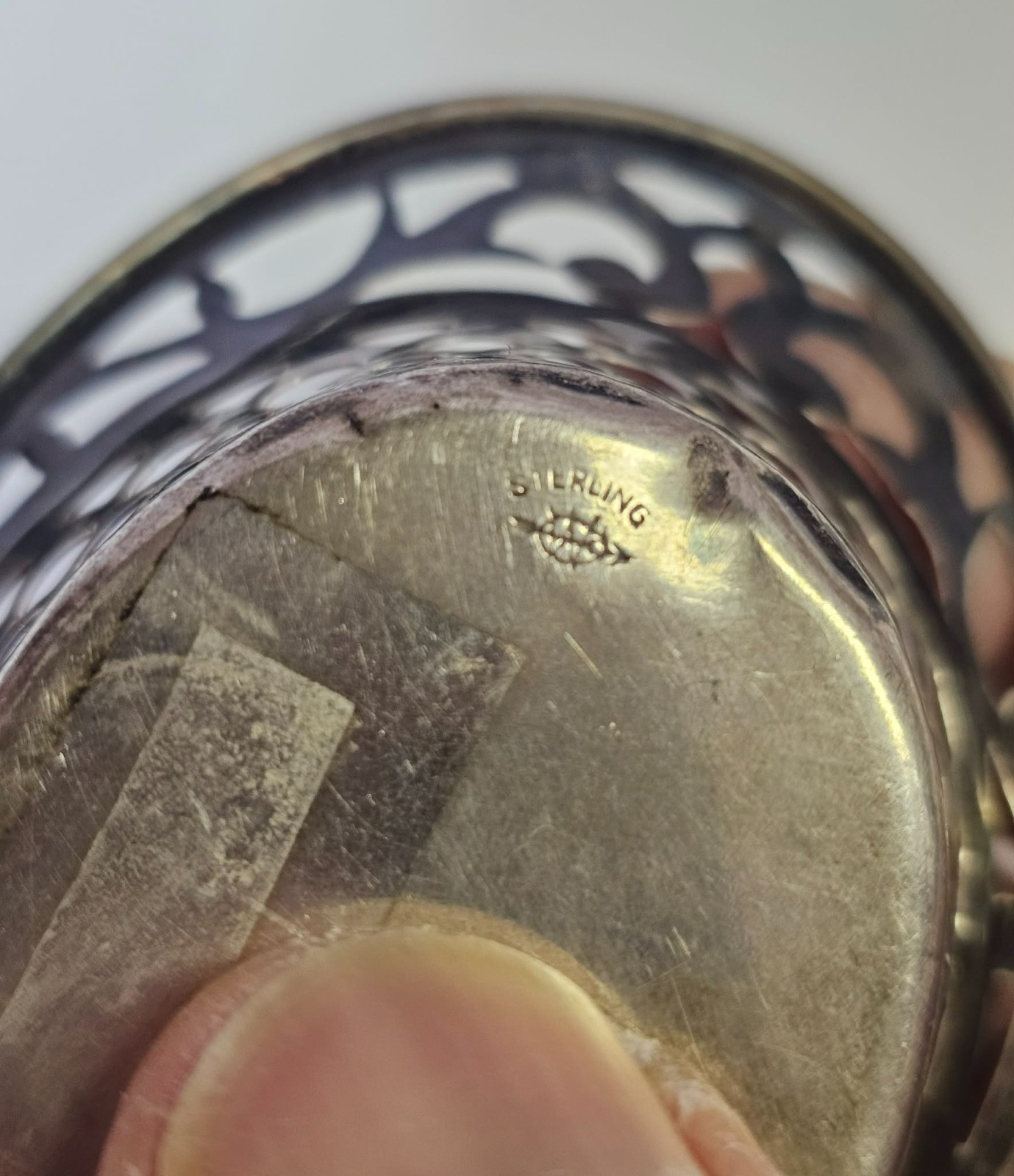 vtg Sterling Silver Wedster Mini Nut Bowl /Basket/ Pin Cushion 13g- B5-READ