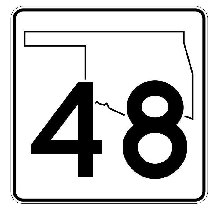 Oklahoma State Highway 48 Sticker Decal
