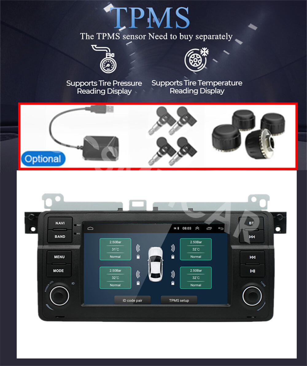 Fit For BMW E46 2-door Coupe 1999-2006 2DIN Car Stereo Radio Player Head Unit FM
