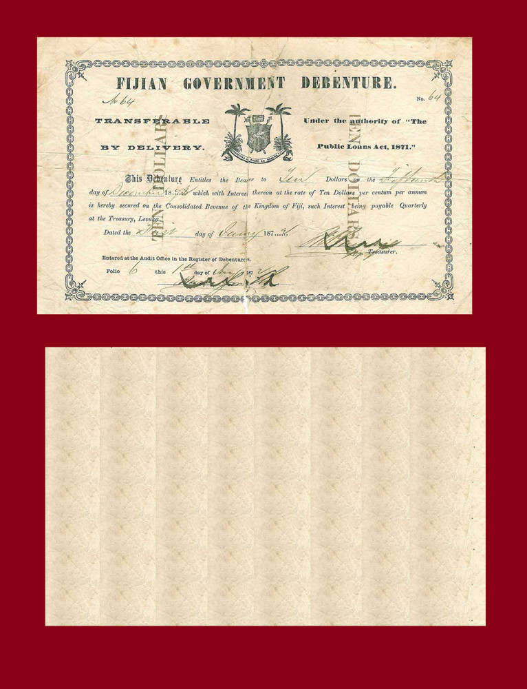 fiji 10 dollars 1871   *  Copy
