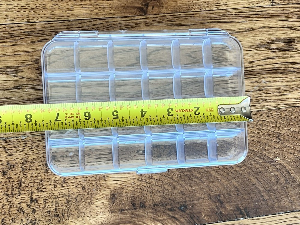 Large Clear 24 Compartment Fly Box 7.5x5x1