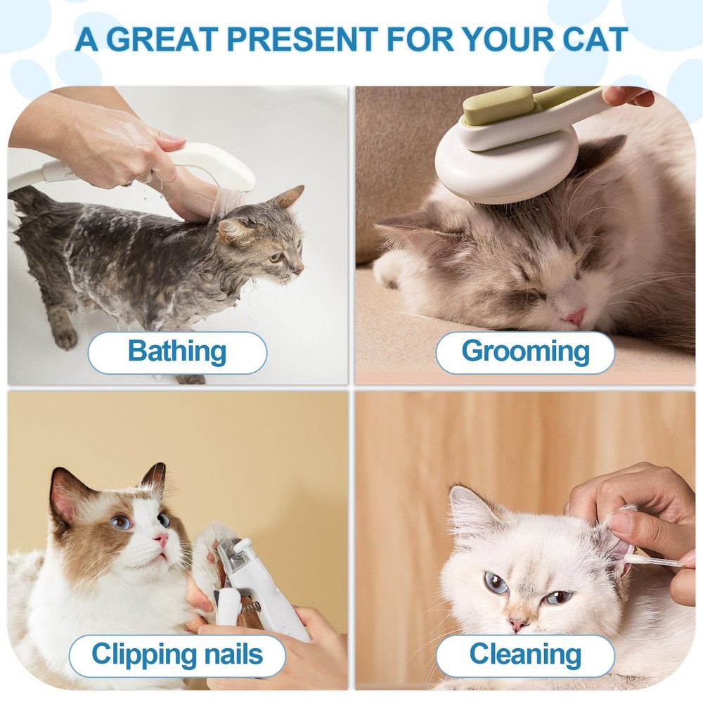 Cat Muzzle for Grooming Nail Trimming with Soft Mesh Covered, Prevent Biting ...