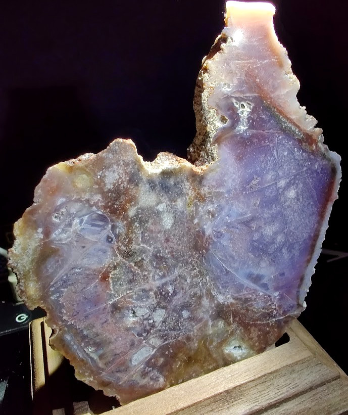 Epic 6" Slab of Rare Burro Creek Agate, Intricate Details & Great Purple Tones