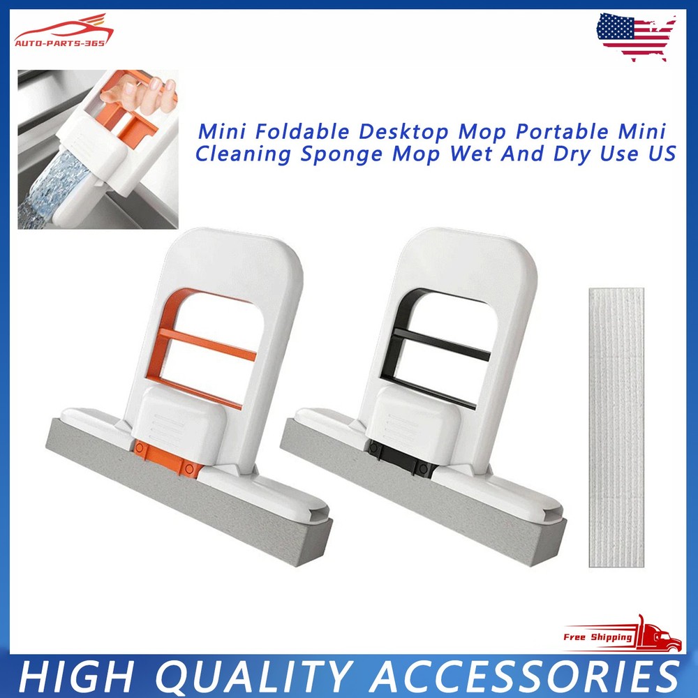 Portable Mini Desktop Mop Foldable Lightweight Wet Dry Cleaning Tool