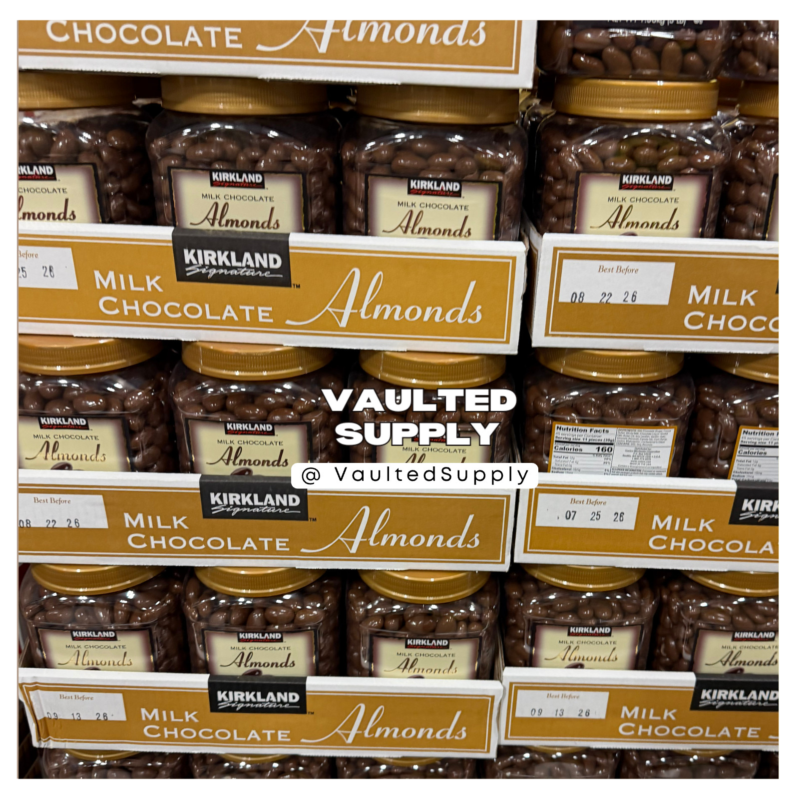 Kirkland Milk Chocolate Almonds 3 lb Each (2 Pack) – Fresh Costco Bulk Chocolate
