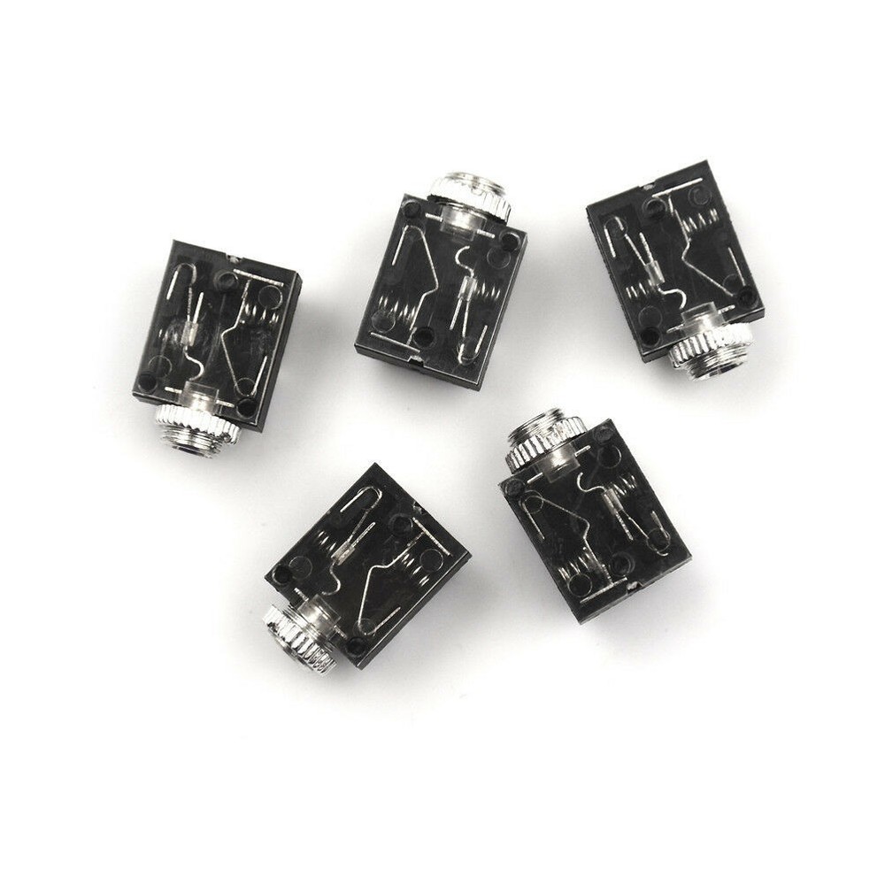 20 Pcs 5 Pin 3.5mm Audio Mono Jack Socket PCB Panel Mount for Headphone E