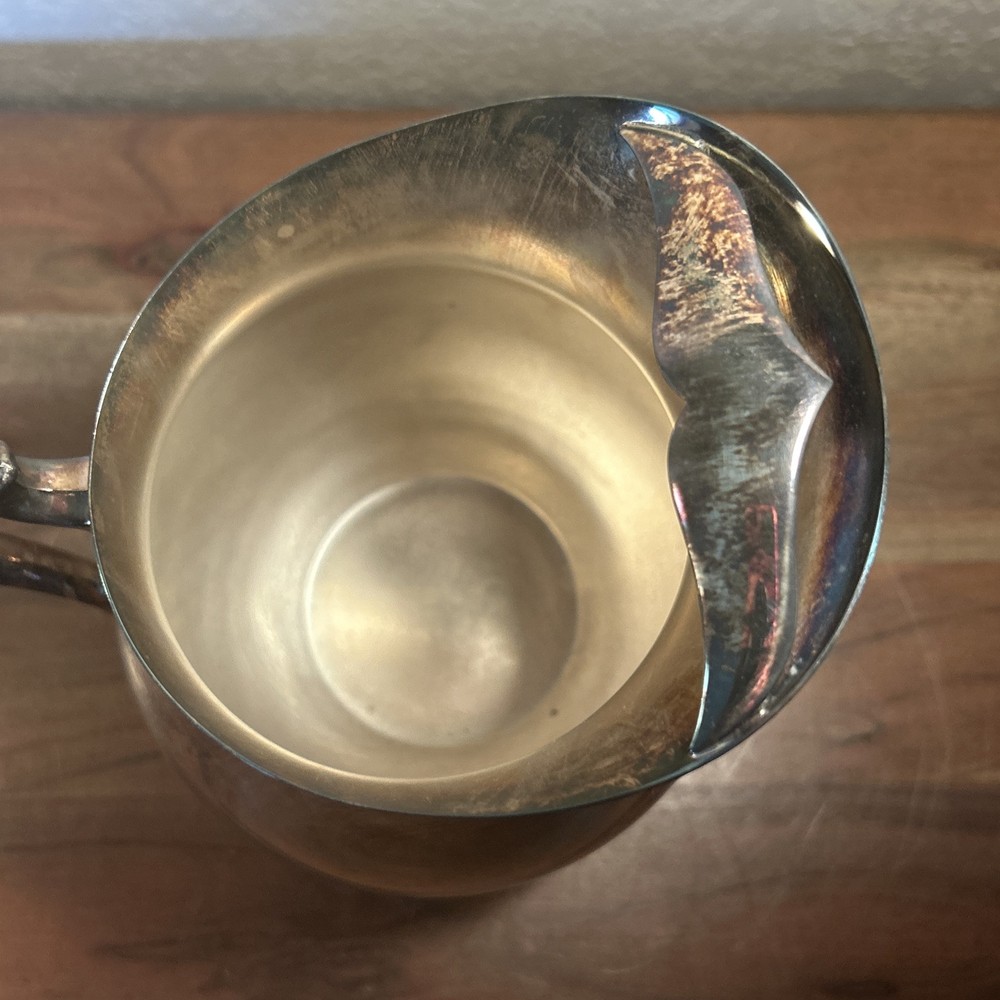 F.B. Rogers Silver Co Silver Plate Footed Pitcher 8.5” Tall