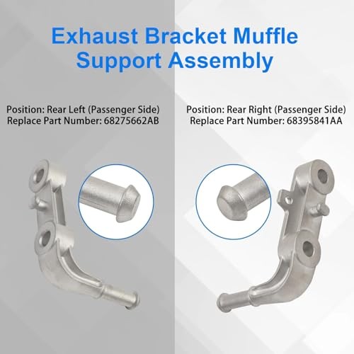 Exhaust Bracket Muffler Support Assembly Kit - Rear Left & Left + Right side