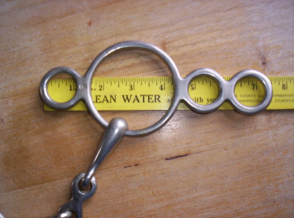 Used 3 Ring Elevator Bit French Link Snaffle 5" Mouth Maker Mark P or B ?????