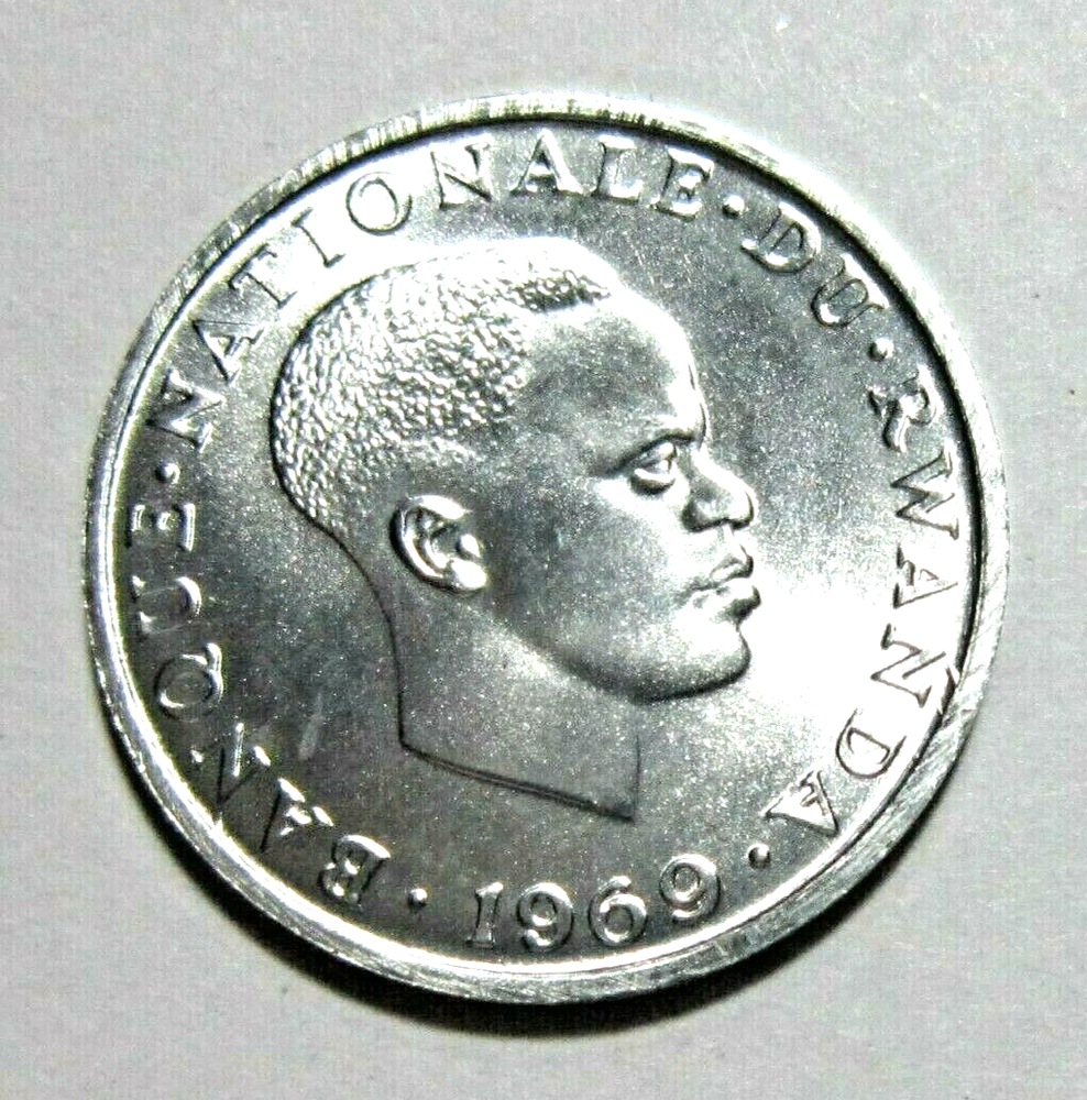 RWANDA. 1 FRANC, 1969. UNCIRCULATED.