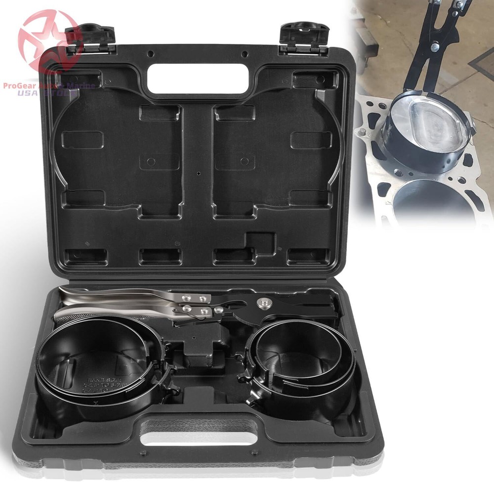 Piston Ring Compressor Kit 940387: Adjustable for Engine Piston Install