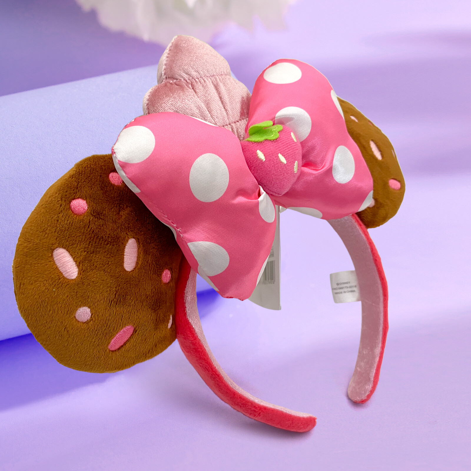 Disney Parks Strawberry Cupcake Munchlings Minnie Mouse Ears Disneyland Headband