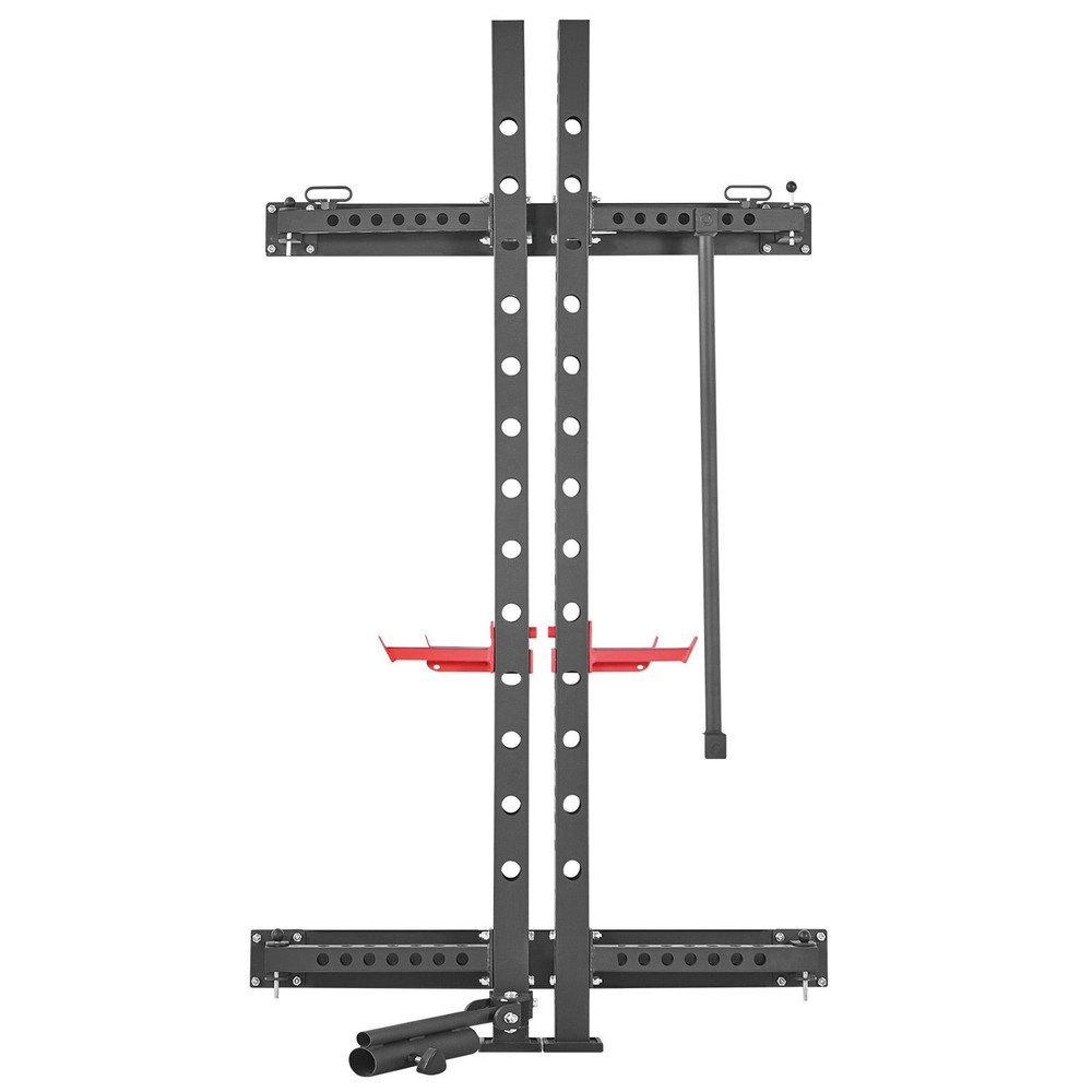 Folding Power Cage, Wall-Mounted Power Rack Squat Rack, Multifunctional Strength