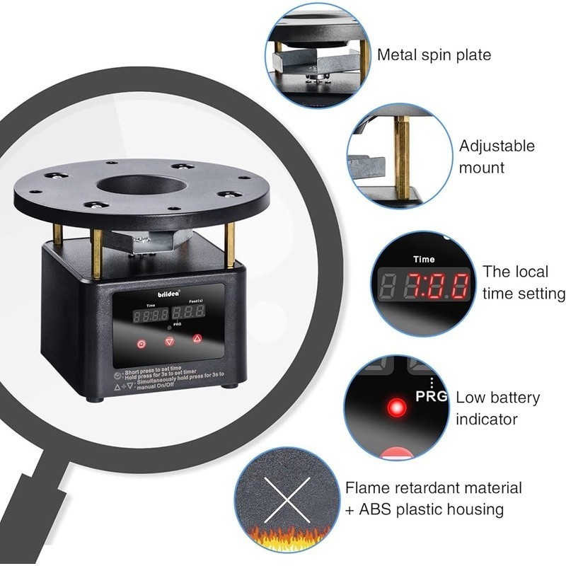 Programmable Digital Timer Deer Feeder Solar Battery Durable ABS Plastic Black