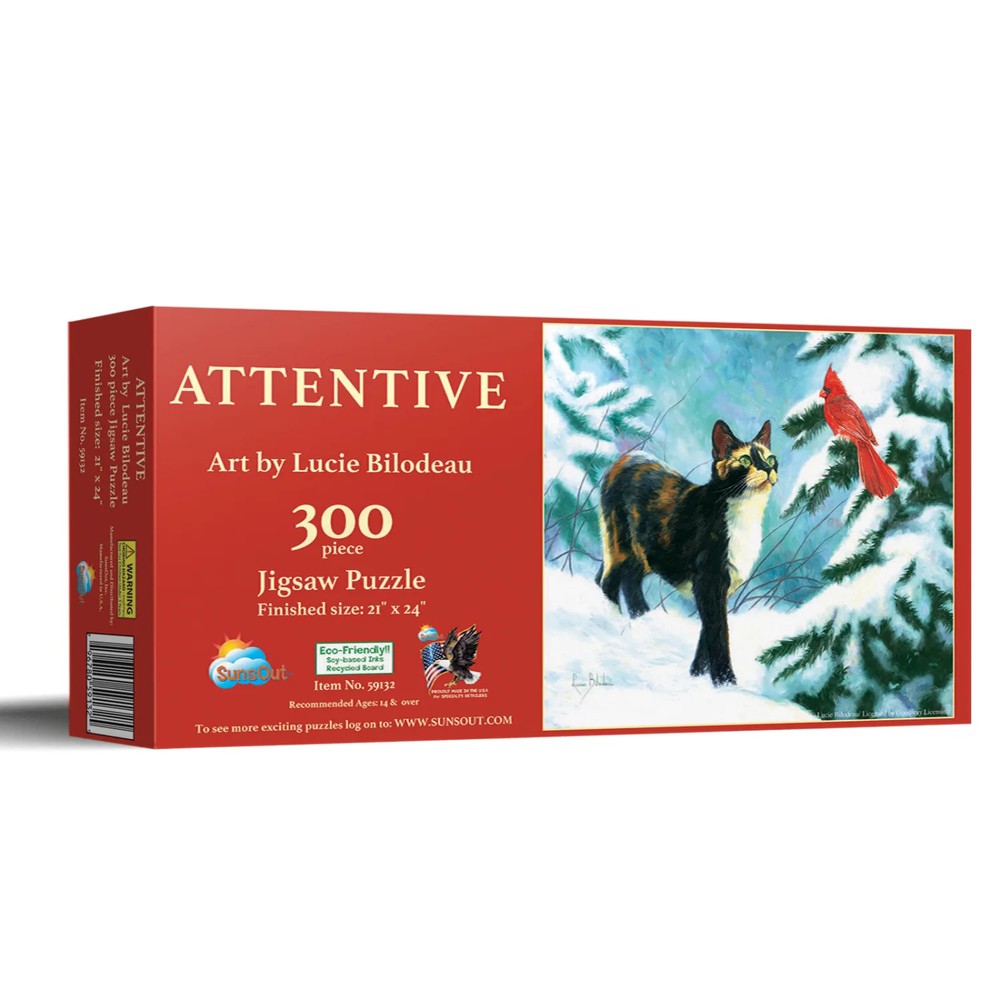 Lucie Bilodeau "Attentive" 300pc Winter Puzzle
