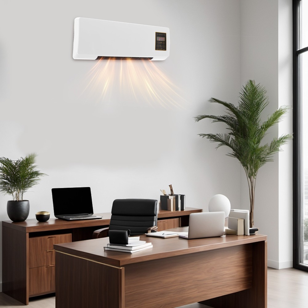 Bedroom 1400w Adjustable Temperature Timer Heater Wall Mounted Ptc Space Heater