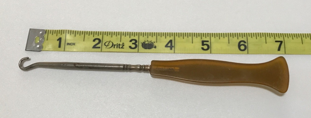 Antique Shoe Button Hook Celluloid Bakelite Handle Windsor Arch Amerith