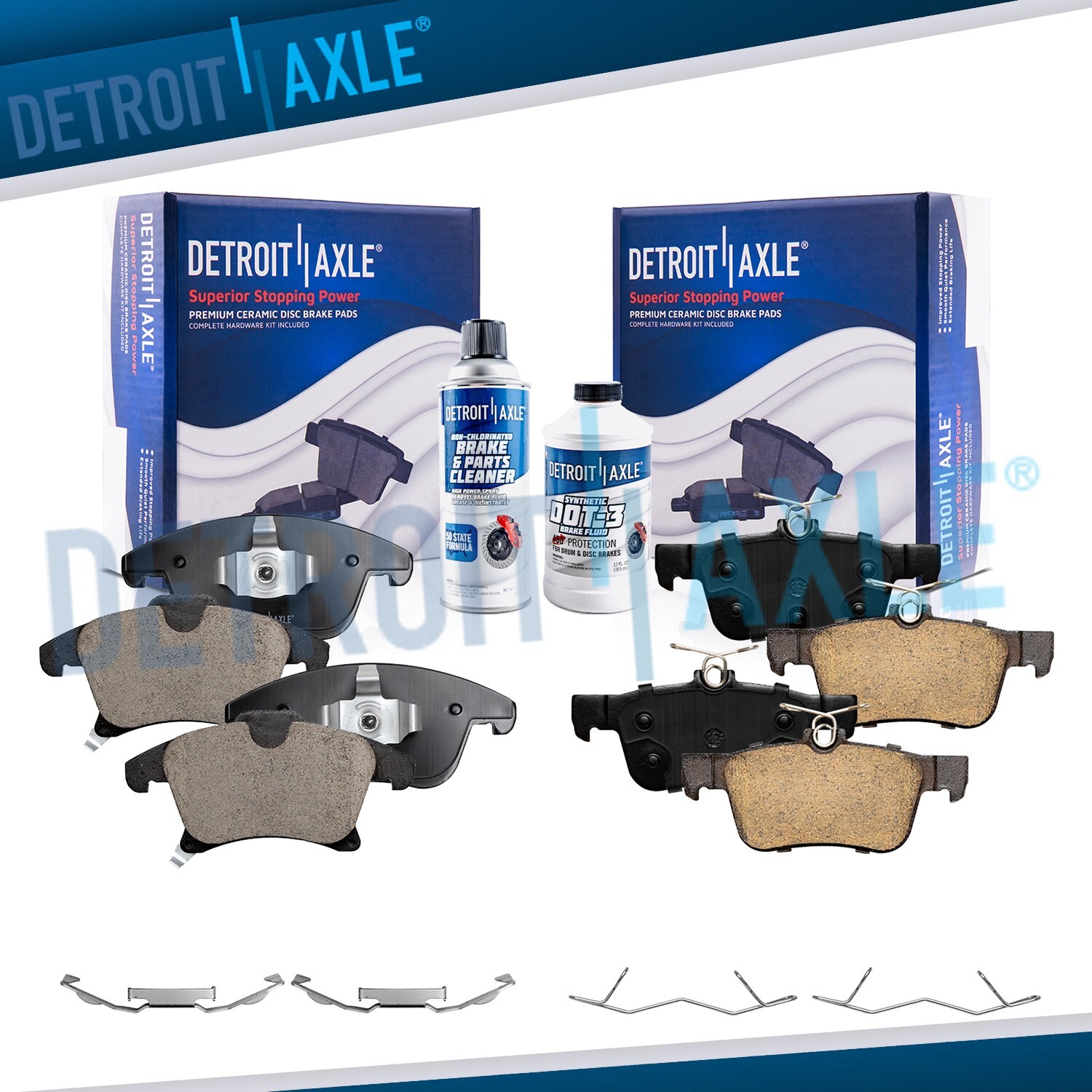 Front & Rear Ceramic Brake Pads for 2013 2014 2015 2016 Ford Fusion Lincoln MKZ