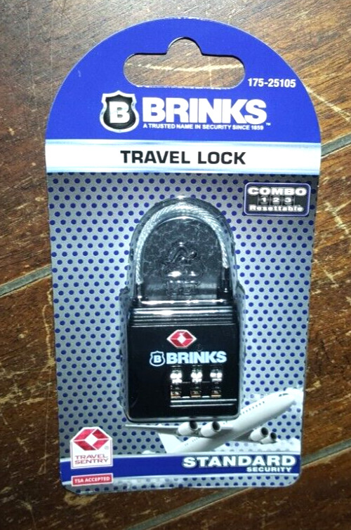 Brinks Standard Security Travel Combination Lock ~TSA Accepted~ Item #175-25105