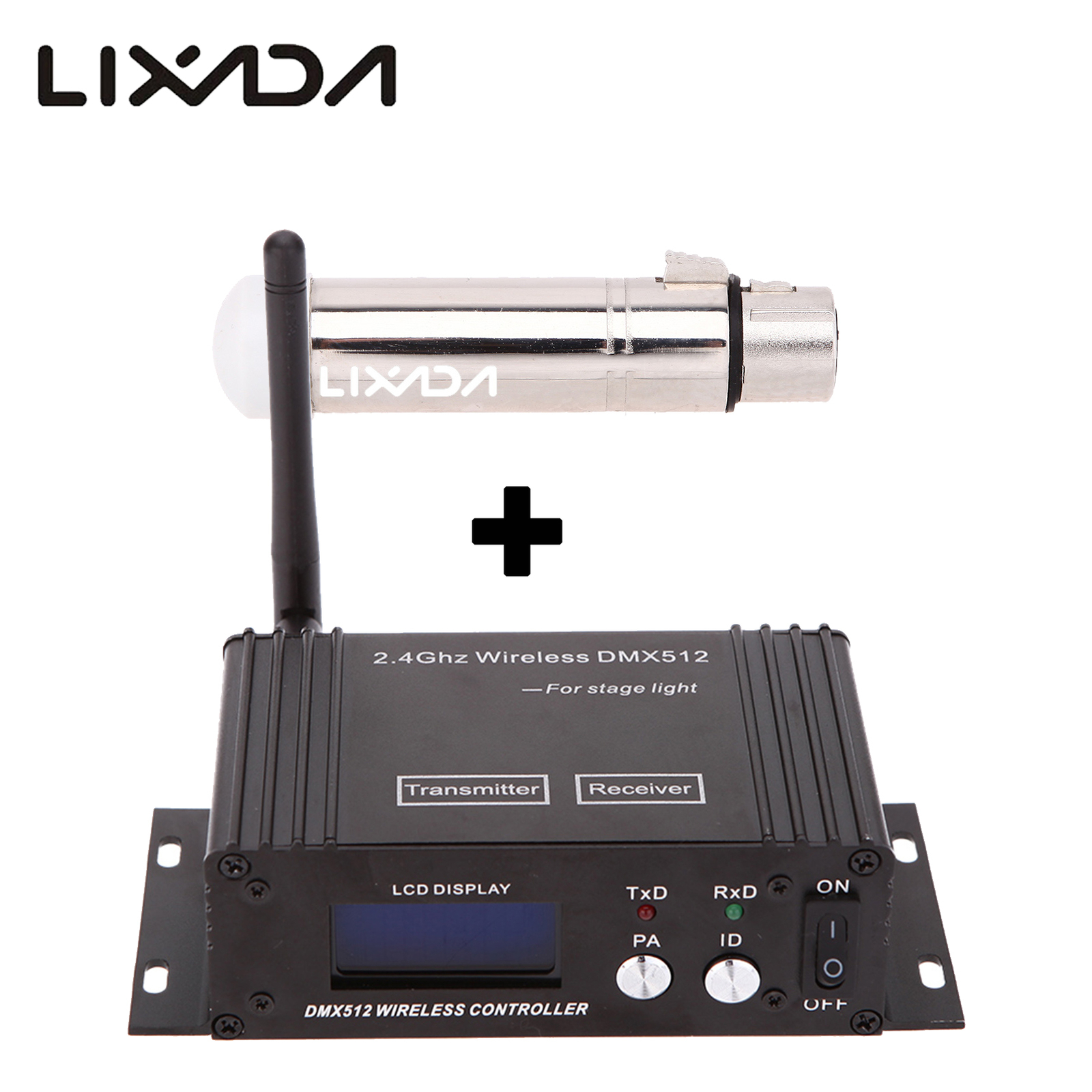 2.4G ISM Wireless DMX512 Stage Light Receiver Transmitter Repeater Kits O4R1