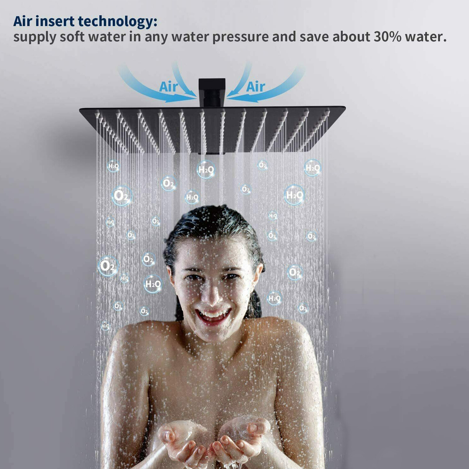 Stainless steel Rainfall Shower Head Ultrathin Rain Shower head High Pressure