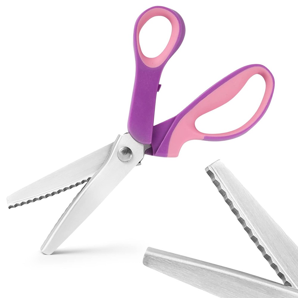Pinking Shears for Fabric Cutting, Zig Zag Scissors, Scrapbook Scissors Decor...