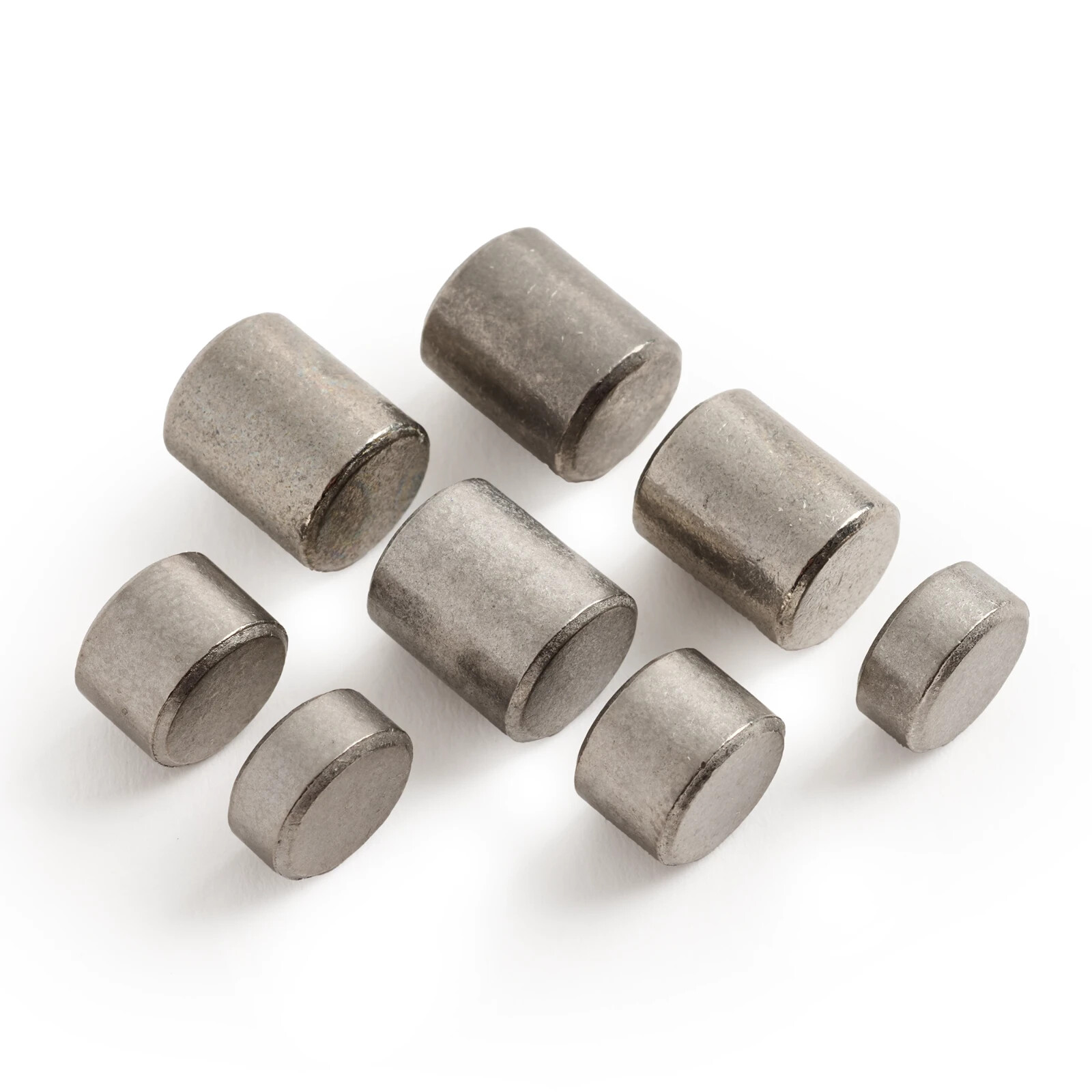 Tungsten Cylinders in 3 sizes - Total weight 3oz for pinewood derby cars