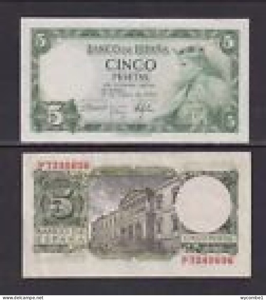 SPAIN - 1954 5 Pesetas aUNC/XF