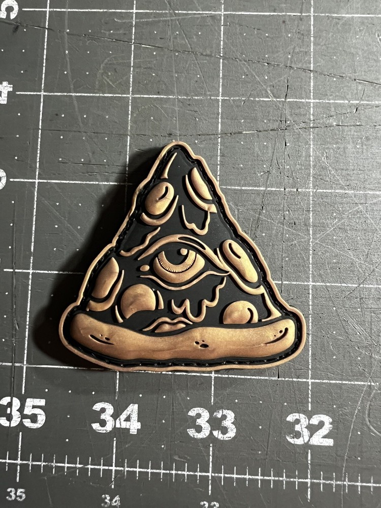 New AUTHENTIC  RTP ROOM TEMP TEMPERATURE PIZZA Bronze PVC PATCH
