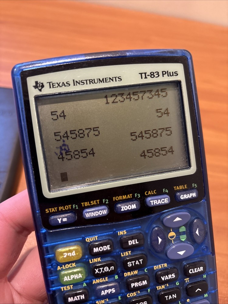 Texas Instruments TI-83 Plus Graphing Calculator With Cover Tested & Working