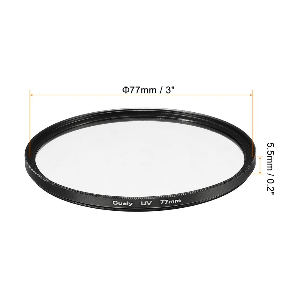 UV Lens Filters, 77mm Thin Protective Multilayer Frame, 2pcs