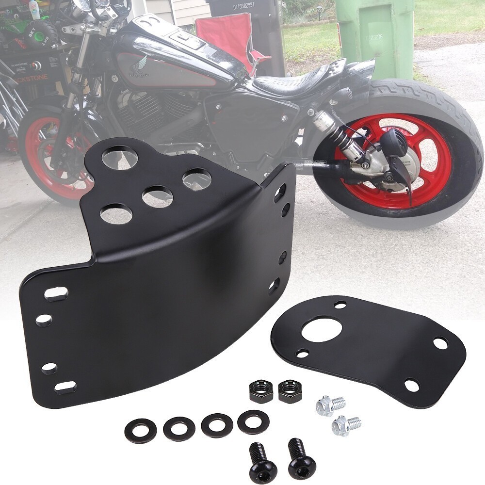 Motorcycle Side Mount License Plate Bracket Tail Light Holder For Harley Bobber