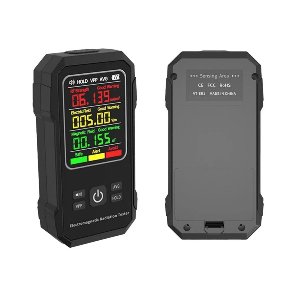 EMF Radiation Detector with Sound Alarm for RF Magnetic Electric Fields Testing