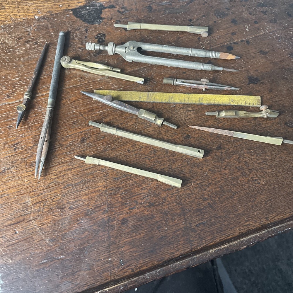 Vintage Drawing Set / Compass Set - Mathmatical Instruments