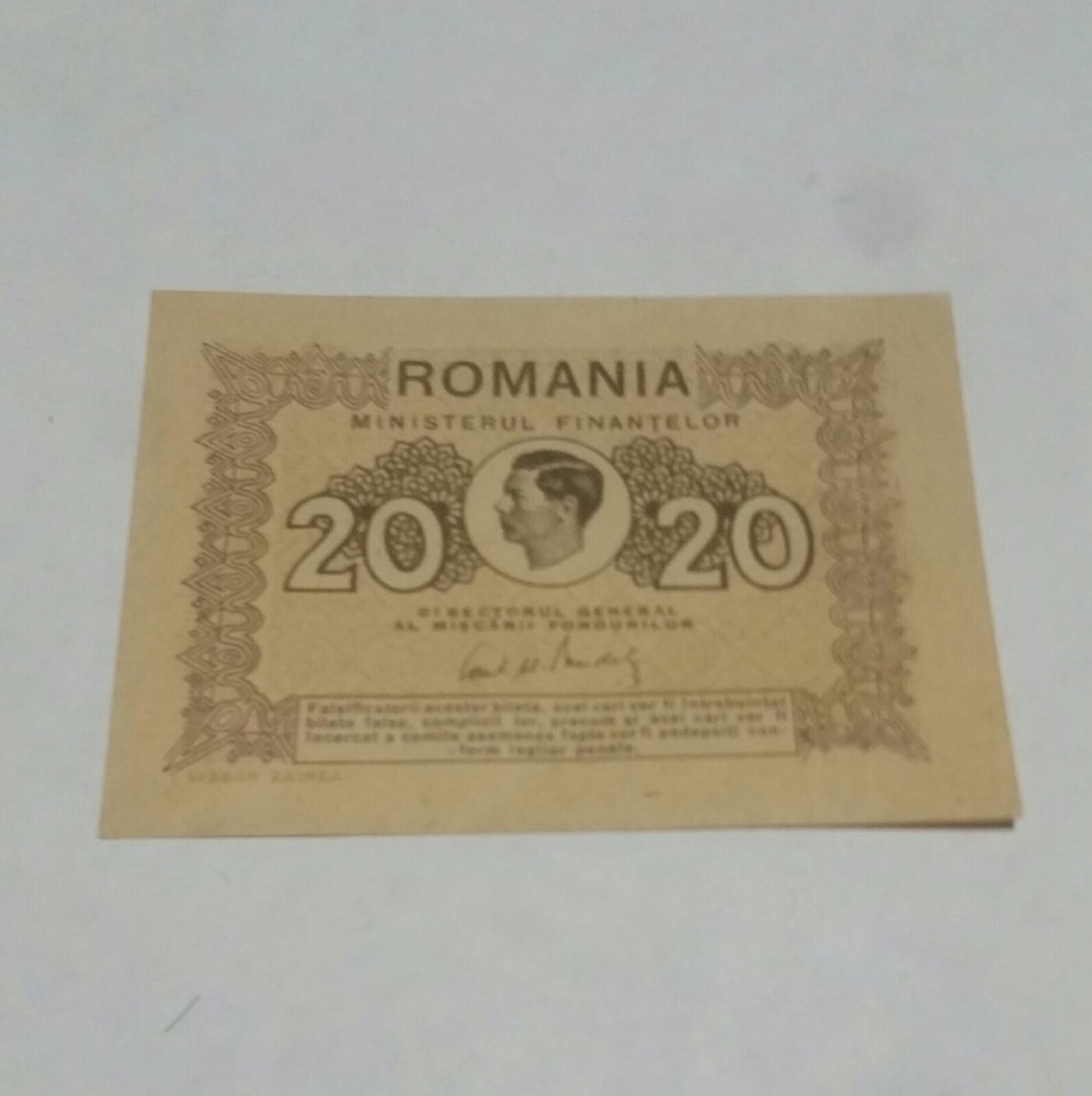 1945 ROMANIA - 20 Lei . Uncirculated