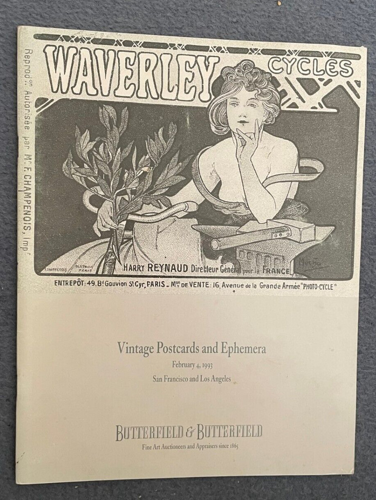 BUTTERFIELDS Postcards Ephemera Auction Catalog 1993