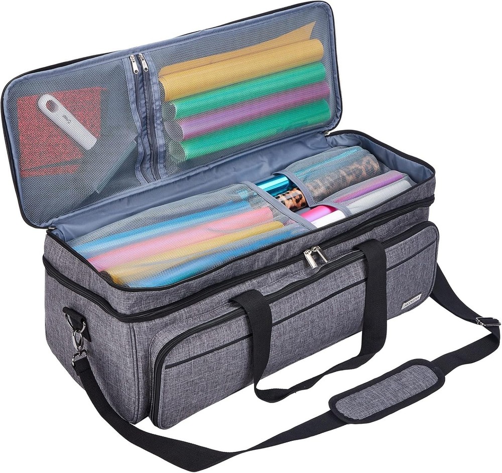 Double Layer Carrying Case with Mat Pocket for Cricut Maker 4, Explore 4, Mul...